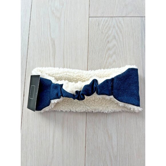 True Religion Denim Sherpa Head Wrap Bandana Blue